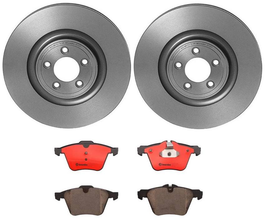 Jaguar Brembo Brakes Kit - Pads and Rotors Front (355mm) (Ceramic) T2R5939 - Brembo 3056902KIT